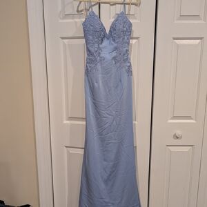NWT Faviana Gown Size 10 Corset Back Mermaid Homecoming Prom Formal V-neck